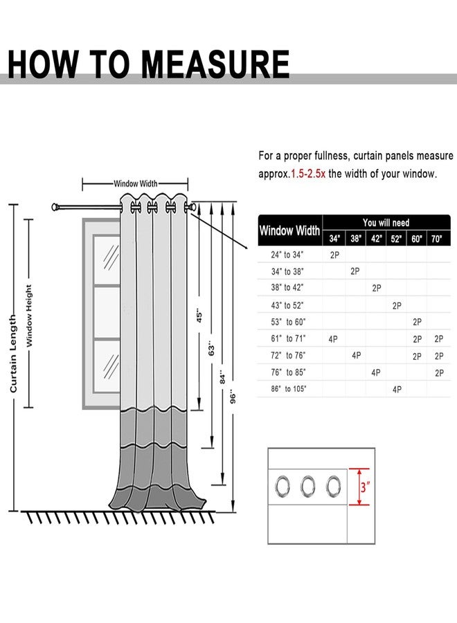 JIUZHEN Blackout Curtains with Tiebacks-Thermal Insulated and Light Blocking,2 Panels, 42 x 45 Inch,Silver Grey - Image 2